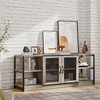 TV Stand for 65/75 Inch TV, Industrial Entertainment Center TV Media Console Table, Farmhouse TV Stand - 3 of 4