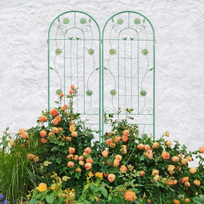 NicBex Raised Garden Bed with Trellis 86.7"x19.7"Garden Trellis Rustproof Lattice Panels, Flower Support for Outside