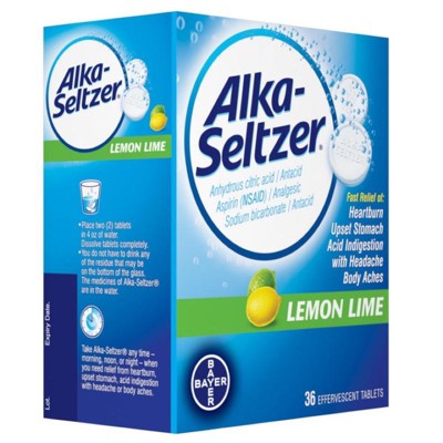 Alka-seltzer Antacid Lemon Lime Tablets - 36ct : Target