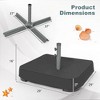 Costway Patio Market Offset Umbrella Stand Holder Base Sand Filled Sandbags 220lbs Black - 3 of 4