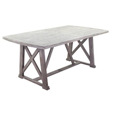 Courtyard Casual Driftwood Gray Teak Surf Side Outdoor Dining Table