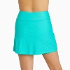 Calypsa Women's Plus Size Chlorine Resistant Short A-line Swim Skort - 2 of 3