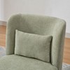 CAVINAS Modern Chenille Swivel Chair,Armless Accent Chair with Pillow,Pocket,Spring Cushion,Metal Base,Chair for Living Room,Office,Lounge - 4 of 4