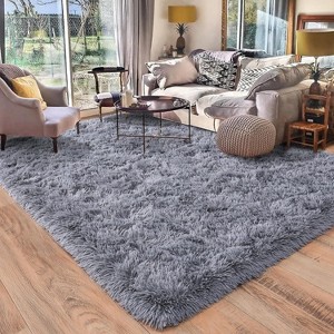4x6ft Soft Fluffy Area Rug, Non-Slip Shaggy Carpet for Bedroom Living Room, Cozy Plush Floor Rug for Home Decor - 1 of 4
