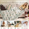 Lomsoe Christmas Blanket Flannel Holiday Blanket Xmas Deer Throw Blanket for Couch Bed Living Room, Christmas Reindeer Green. - 3 of 4