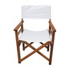VYNXARIA White Folding Chair Wooden Director Chair Canvas Folding Chair Folding Chair 2pcs/set populus + Canvas - 2 of 4