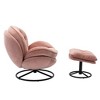 NicBex Modern Velvet Accent Chair and Ottoman Sets, Reading Chair with Back and Metal Frame, Living Room Chair for Bedroom - 3 of 4