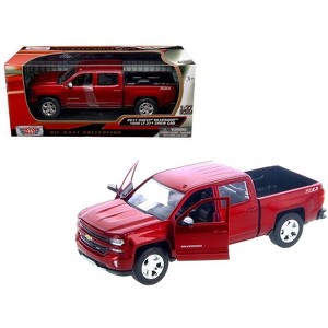 2017 Chevrolet Silverado 1500 LT Z71 Crew Cab Metallic Red 1/27 Diecast Model Car by Motormax - 1 of 3