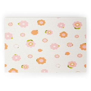 marufemia Sweet peach pink and orange Welcome Mat - Deny Designs - 1 of 3