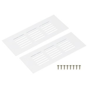Unique Bargains Aluminum Alloy Cabinet Wardrobe Shoe Closet Rectangle Ventilation Grilles 2 Pcs - 1 of 4
