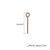 Unique Bargains DIY Craft Necklaces Bracelets Earrings Jewelry Making Iron 21 Gauge Eye Pins 200 Pcs - 2 of 4