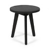 VYNXARIA Side table,Featuring a trendy round top supported by three cheekily jutting legs,Dark Gray - 3 of 4