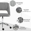 CAVINAS Velvet Adjustable Height Swivel Office Chair,Desk Chair with Hollow Back Design for Bedroom,Living Room - 4 of 4