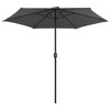 vidaXL Garden Parasol Anthracite Aluminum 8.9 ft diameter - 3 of 4