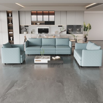 NicBex Couches for Living Room Armless Seat Loveseat Couches Chaise Longue Sofa Fabric Flexible Sofa with Storage for Small Spaces, Living Room