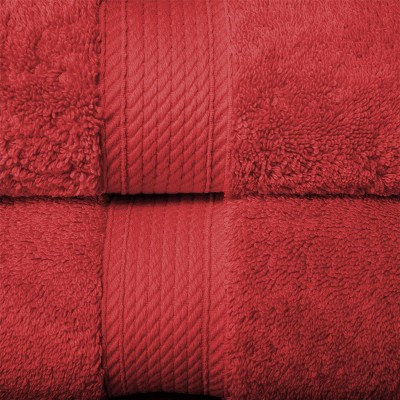 Oversized Red Egyptian Cotton Washcloth Set