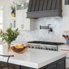 WOWOW Wall Mounted Pot Filler with Double Handle in Brushed Nickel - 4 of 4