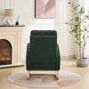 VASIP  27" Modern  Rocking Chair, Accent Armchair with Rubber Wood Legs,High Back  and Side Pocket,for Living Room,Bedroom,Mustard - 4 of 4