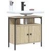 CLIHOME Engineered Wood Bathroom Sink Cabinet with Powder-Coated Steel Frame, Modern Storage Sideboard Cupboard for Toiletries - 2 of 4