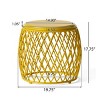 Stylish and Durable Outdoor Iron Side Table with Lattice Design – Lightweight, Weather-Resistant, No Assembly Required-Coolbibila - 4 of 4