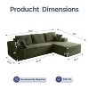 MAXYOYO 104" Modular Sectional Sofa Couch, with L-Shape Chaise, Modern Boneless Couch for Living Room, No Assembly Required - 2 of 4