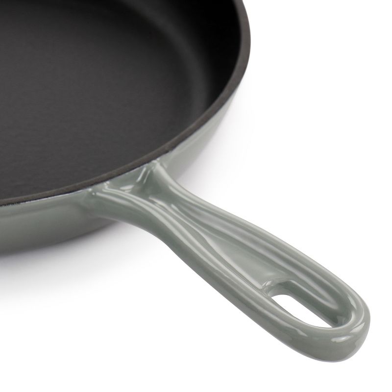 MegaChef Round 10.25 Inch Enameled Cast Iron Skillet in Gray, 5 of 7