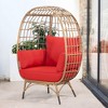 UPTIOT Egg Patio Chair with Cushions - 3 of 4