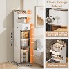 Ultra-Slim Bathroom Storage Cabinet - Narrow Wheeled Organizer for Laundry/Kitchen/Office, Ready-to-Use - 2 of 4