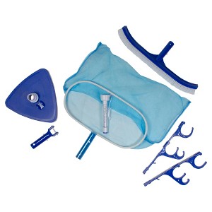 Pool Central 6-Piece Blue Assorted Pool Maintenance Cleaning Kit - 1 of 4