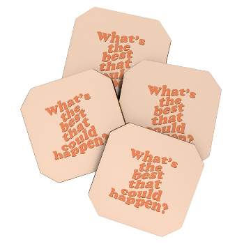 Juvale Set of 24 Absorbent Blank Cork Drink Coasters for Home and Bar, 4 x  1/8-In, Tan