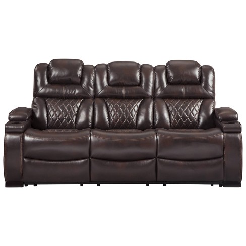 Chocolate Vintage Motion Recliner with Tight Back & Seat Cushions and Pillow  Top Arm & Cup Holder - On Sale - Bed Bath & Beyond - 38338340