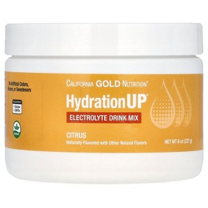 California Gold Nutrition HydrationUP®, Electrolyte Drink Mix with Vitamin D, Calcium, Iron and Potassium, Citrus, 8 oz (227 g) - 1 of 4
