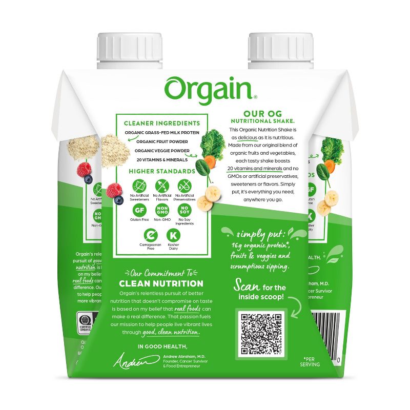 Orgain Nutritional Shake - Vanilla - 11 fl oz/4pk, 3 of 12