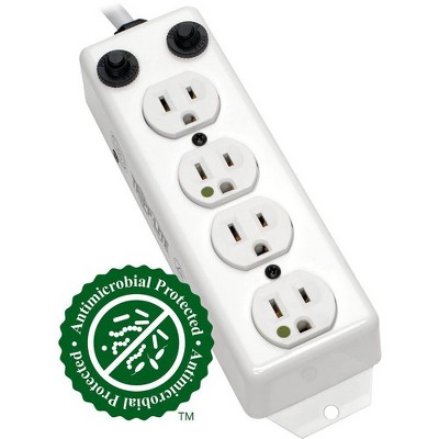 Tripp Lite Power Strip Hospital Medical 120V 4 Outlet UL1363A 15' Cord Metal - NEMA 5-15P - 4 NEMA 5-15R Hospital Grade - 15ft Input