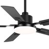 Airsurfer 52-Inch Matte Black 5-Blade Ceiling Fan with Integrated LED Light and Remote, Indoor Use - 3 of 4