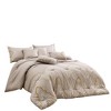 Home Mart Goods 7 Piece Beige Comforter Set Embroidery Soft Bedding - 2 of 4