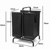 Chic Crate-2-Tier 110L Laundry Hamper – Oxford Basket w/ Lid + Sorting Cards | Clothes/Toys Storage | Black - 3 of 4