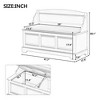 Shoe Bench, Retro Shoe Storage Bench with Safe Soft-Close Devices, Storage Chest W/Hidden Storage & Cushion for Entryway, Living Room - 4 of 4