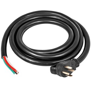 VEVOR 25Ft 50Amp Generator Extension Cord 6 Gauge STW 6/3+8/1 Generator Cord, Generator Power Cord N14-50P to Bare Wire Cut Wire Cord, Black - 1 of 4