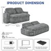 2-in-1 Corduroy Convertible Modular Sofa Bed with Memory Foam Mattress Saving Sleeper Sofa Bed for Living Room,Bedroom-The Pop Home - 4 of 4