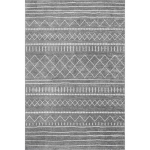 Nuloom Ryden Moroccan Geometric Trellis Indoor Area Rug Gray Size 6' 7" x 9' - 1 of 4