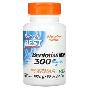 Doctor's Best Benfotiamine 300 with BenfoPure, 300 mg, 60 Veggie Caps - 1 of 2