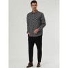 Lars Amadeus Men's Polka Dots Long Sleeves Dress Button Down Shirt - 4 of 4