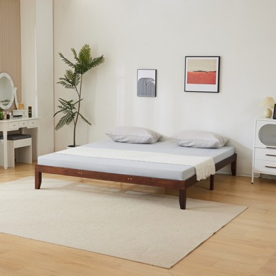 KTMBDW 12 Inch Twin/Full/Queen/King Size Platform Bed with Wooden Slats, No Box Spring Needed, Easy Assembly
