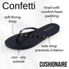 CUSHIONAIRE Confetti Women’s Studded Flip Flop Sandal – Slip-On Thong with Memory Foam & Stylish Rivet Strap - 3 of 4