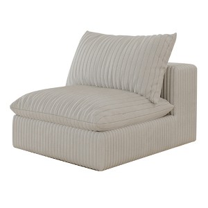 Dronkon Cloud Armless Sofa,Corduroy Fabric,Deep Seat Couches, No Assembly, DIY Combination for Living room - 1 of 4