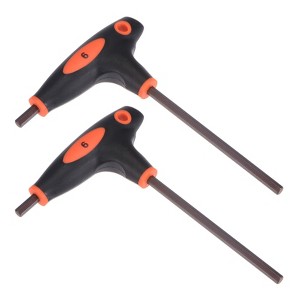 Unique Bargains S2 Steel T-Handle Metric Dual End Hex Wrenches 2 Pcs - 1 of 4