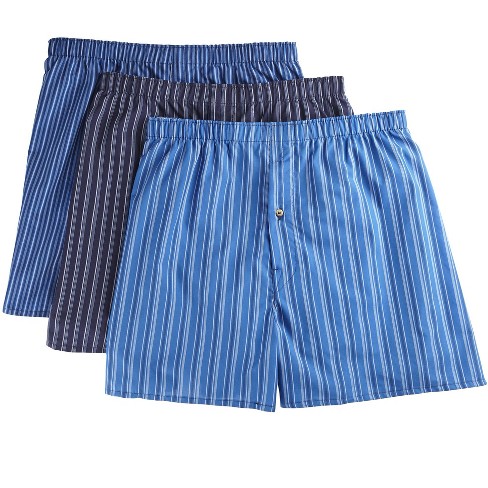 Harbor Bay Mens Big And Tall 3 Pack Stripe Woven Boxers - Men's Big And ...