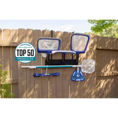 Black Polypropylene Mounted Garden Tool Organizer Rack