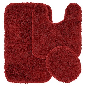 3pc Jazz Shaggy Washable Nylon Bath Rug Set - Garland - 1 of 4